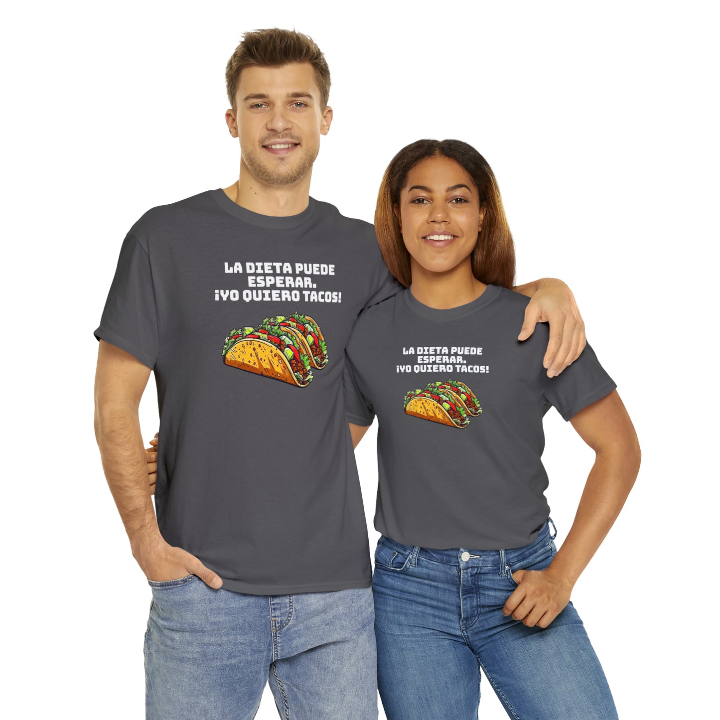 Yo quiero tacos - Camiseta unisex de algodón pesado