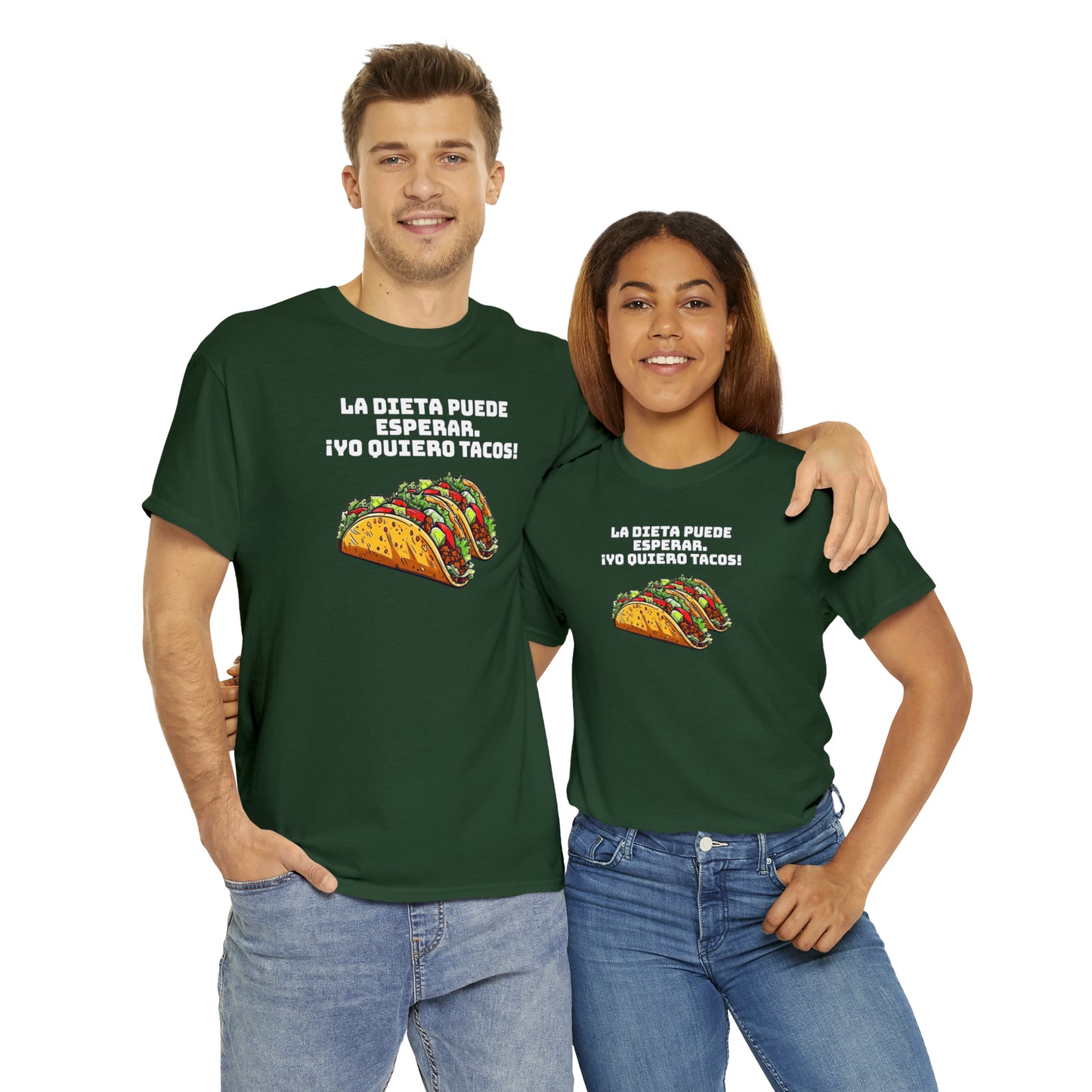 Yo quiero tacos - Camiseta unisex de algodón pesado