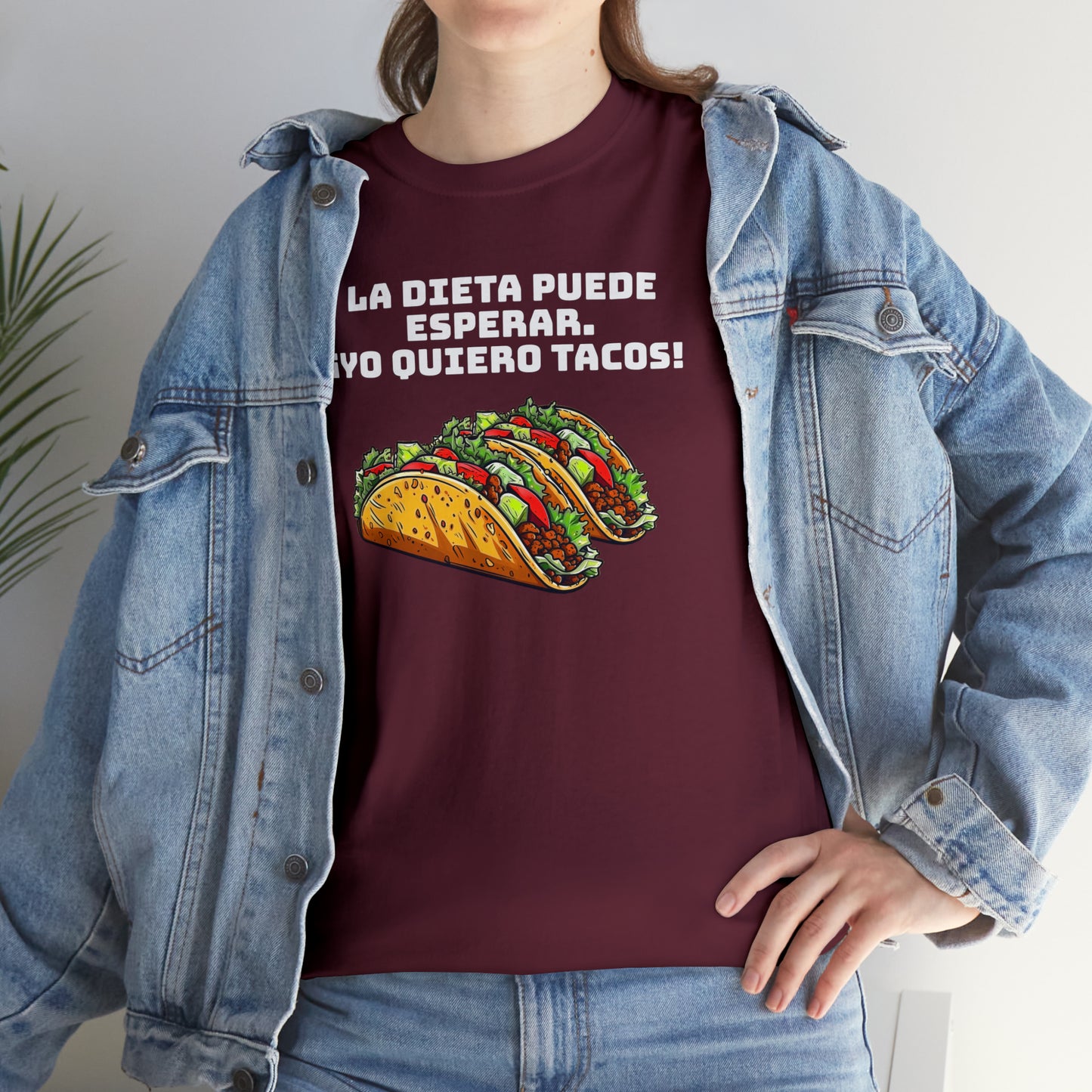 Yo quiero tacos - Camiseta unisex de algodón pesado