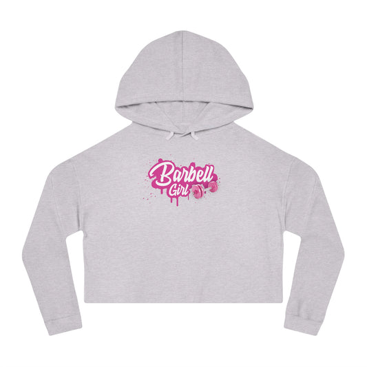 Barbell Girl Script Drip Style -Women’s Cropped Hoodie