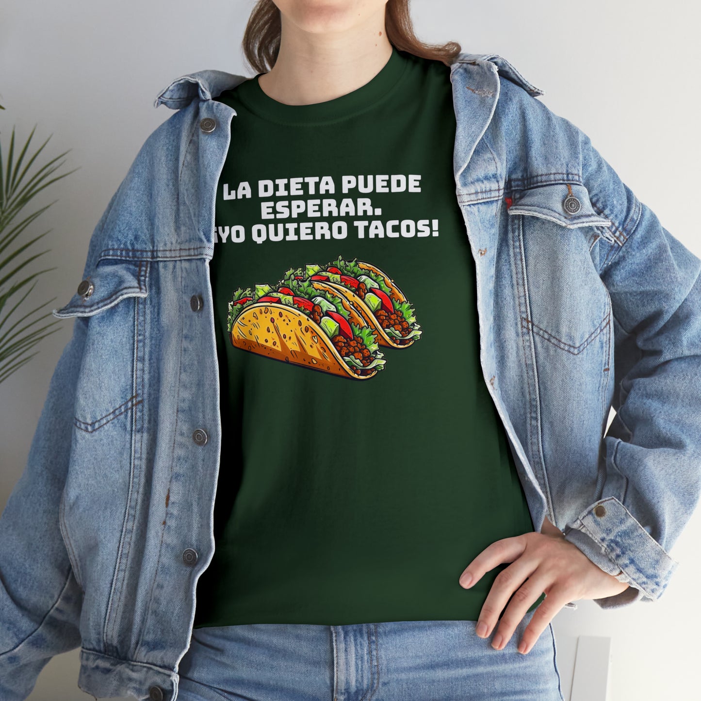 Yo quiero tacos - Camiseta unisex de algodón pesado
