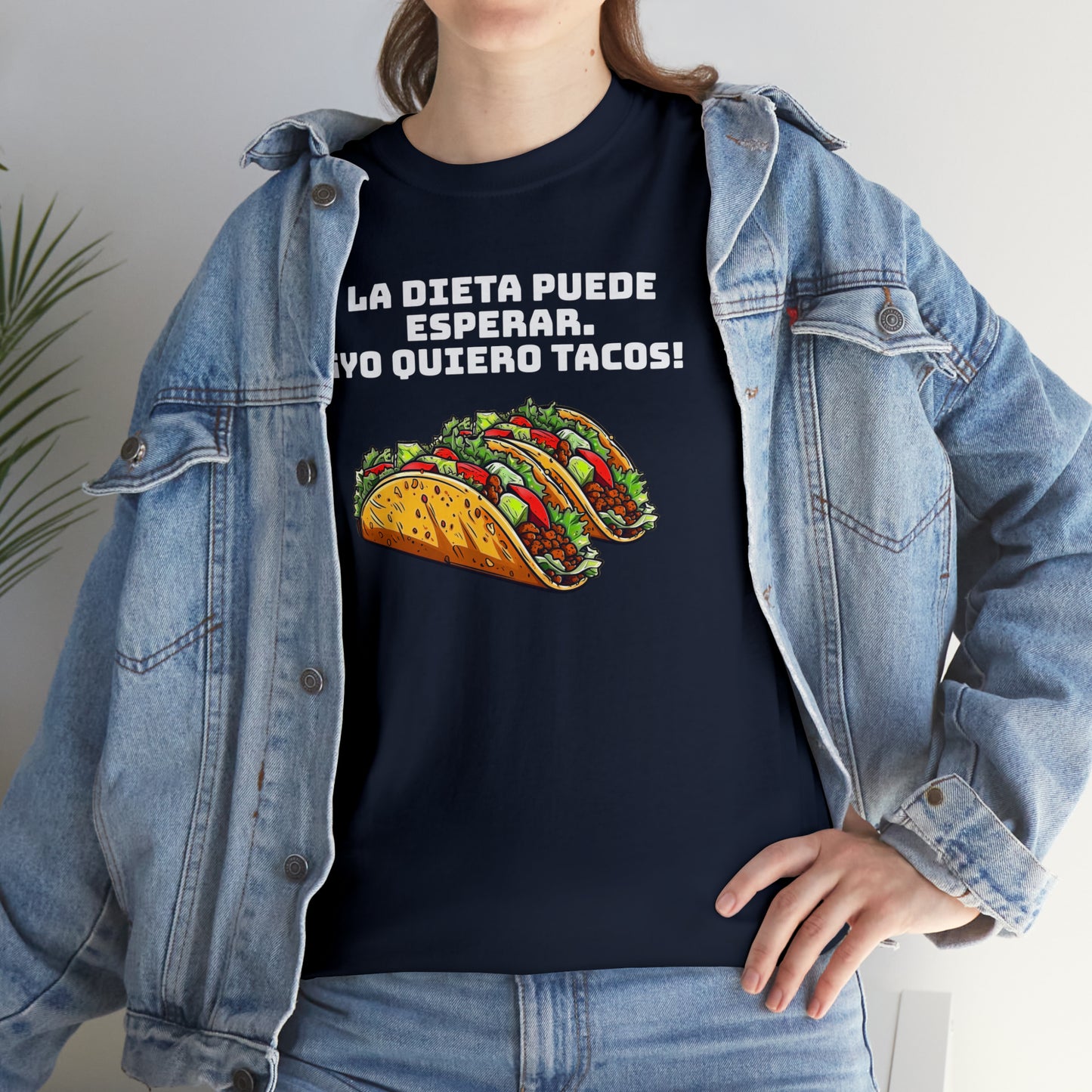 Yo quiero tacos - Camiseta unisex de algodón pesado