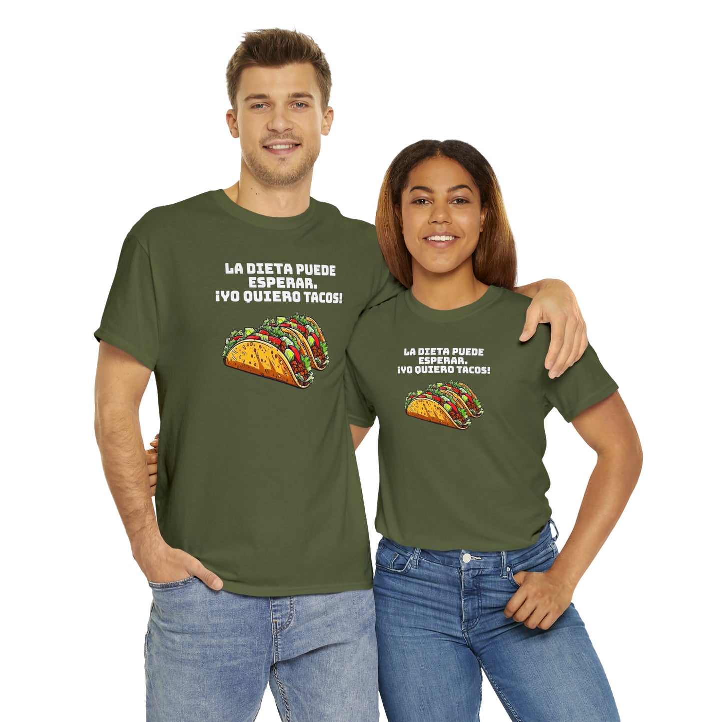Yo quiero tacos - Camiseta unisex de algodón pesado
