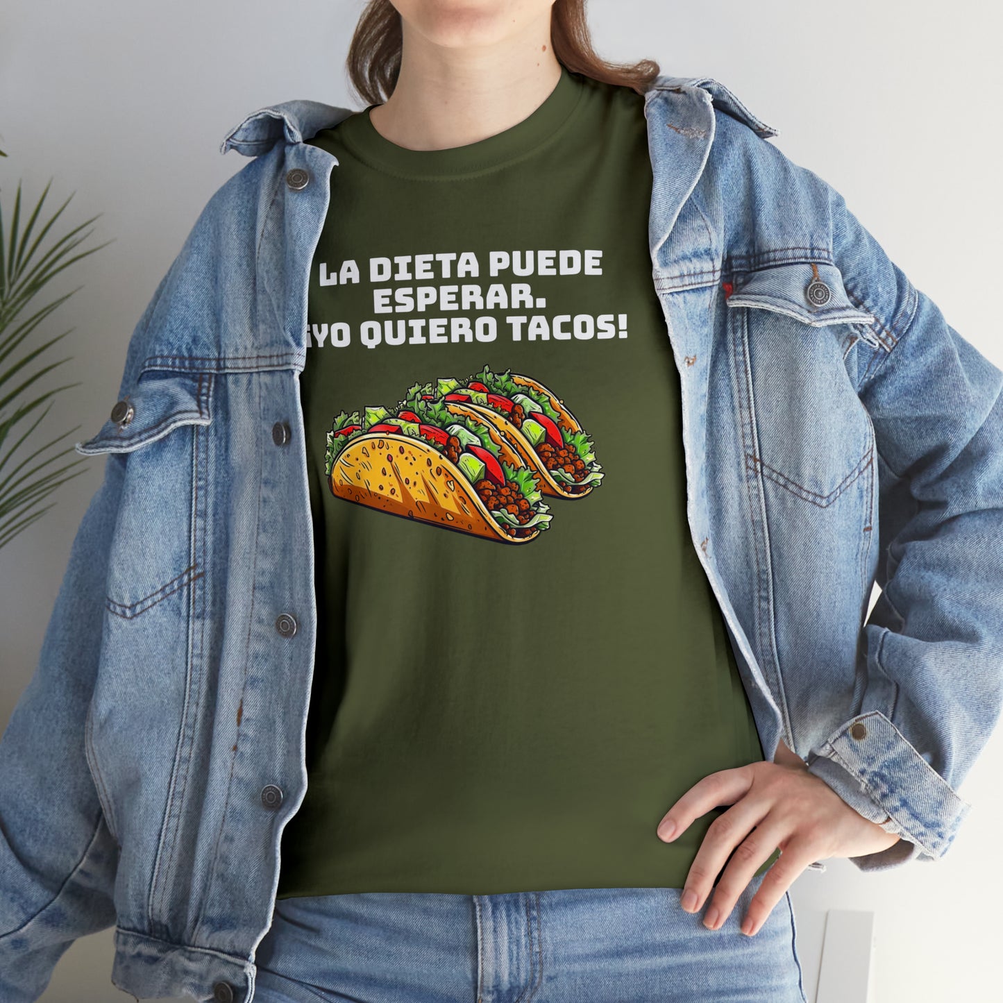 Yo quiero tacos - Camiseta unisex de algodón pesado