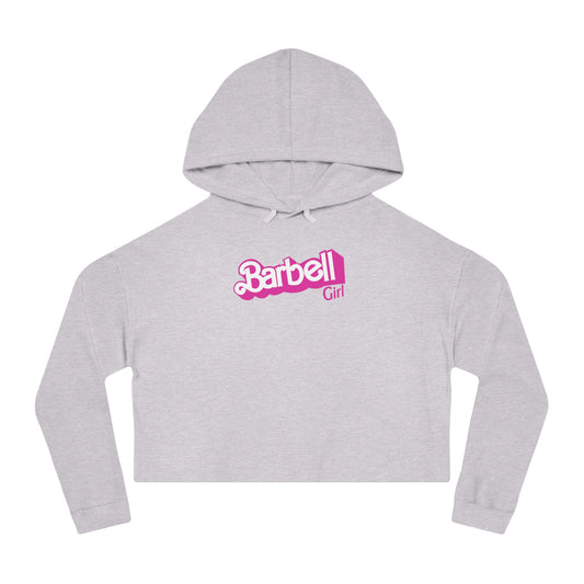 Barbell Girl Vintage Font -Women’s Cropped Hooded Sweatshirt