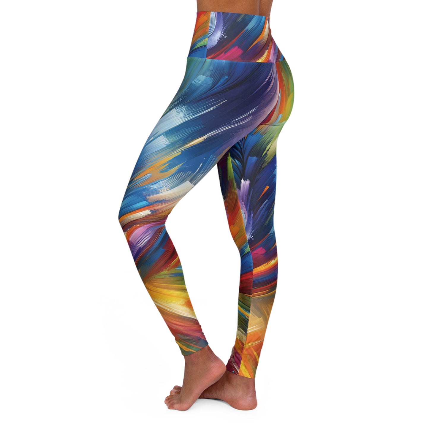Swirling Brush Strokes -Yoga Pants