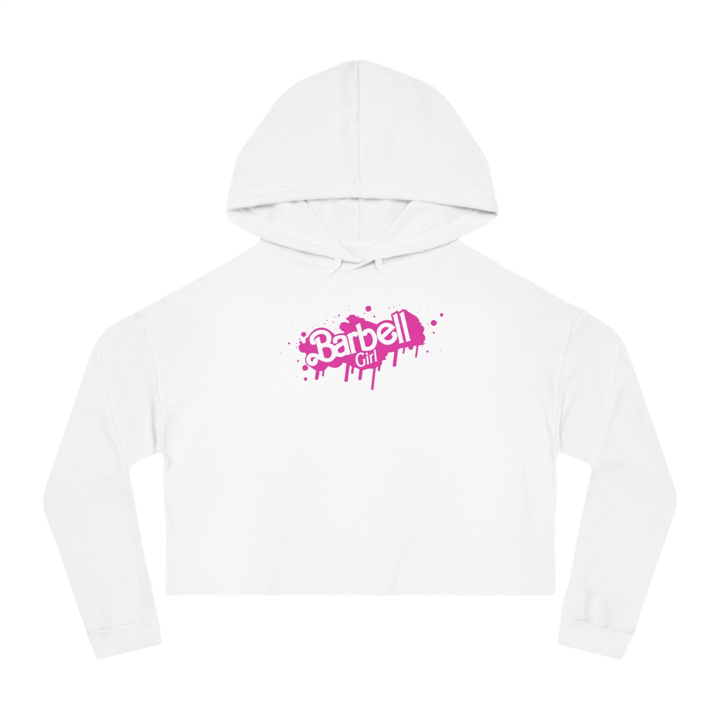 Barbell Girl Drip Style Vintage -Women’s Cropped Hooded Sweatshirt