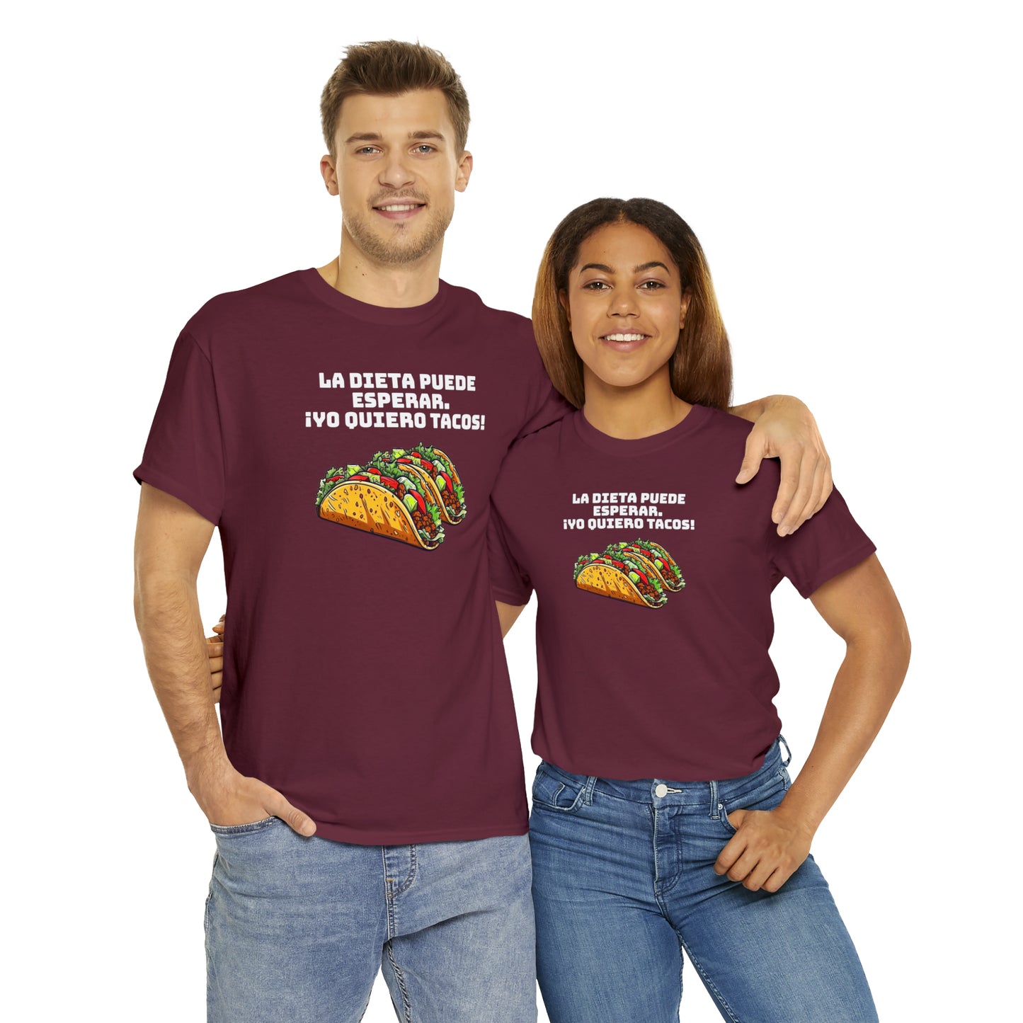 Yo quiero tacos - Camiseta unisex de algodón pesado