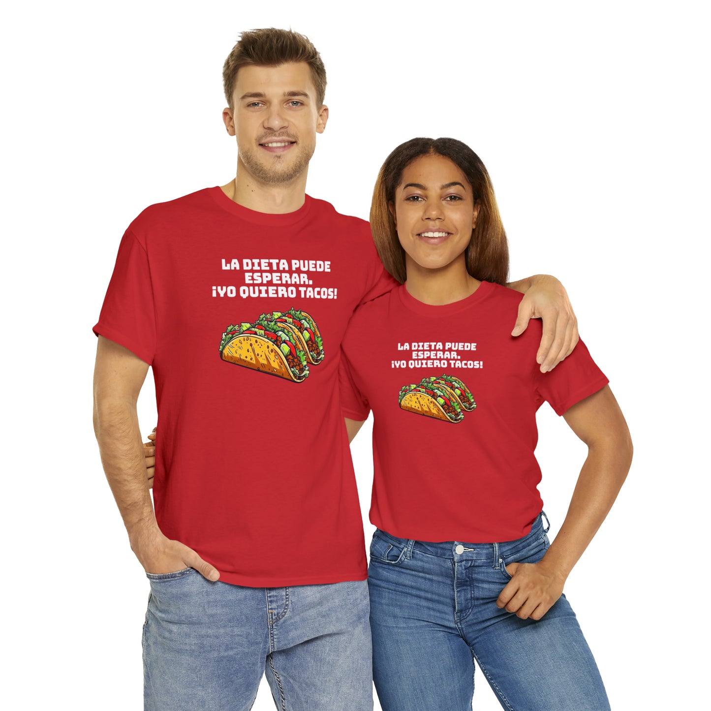 Yo quiero tacos - Camiseta unisex de algodón pesado