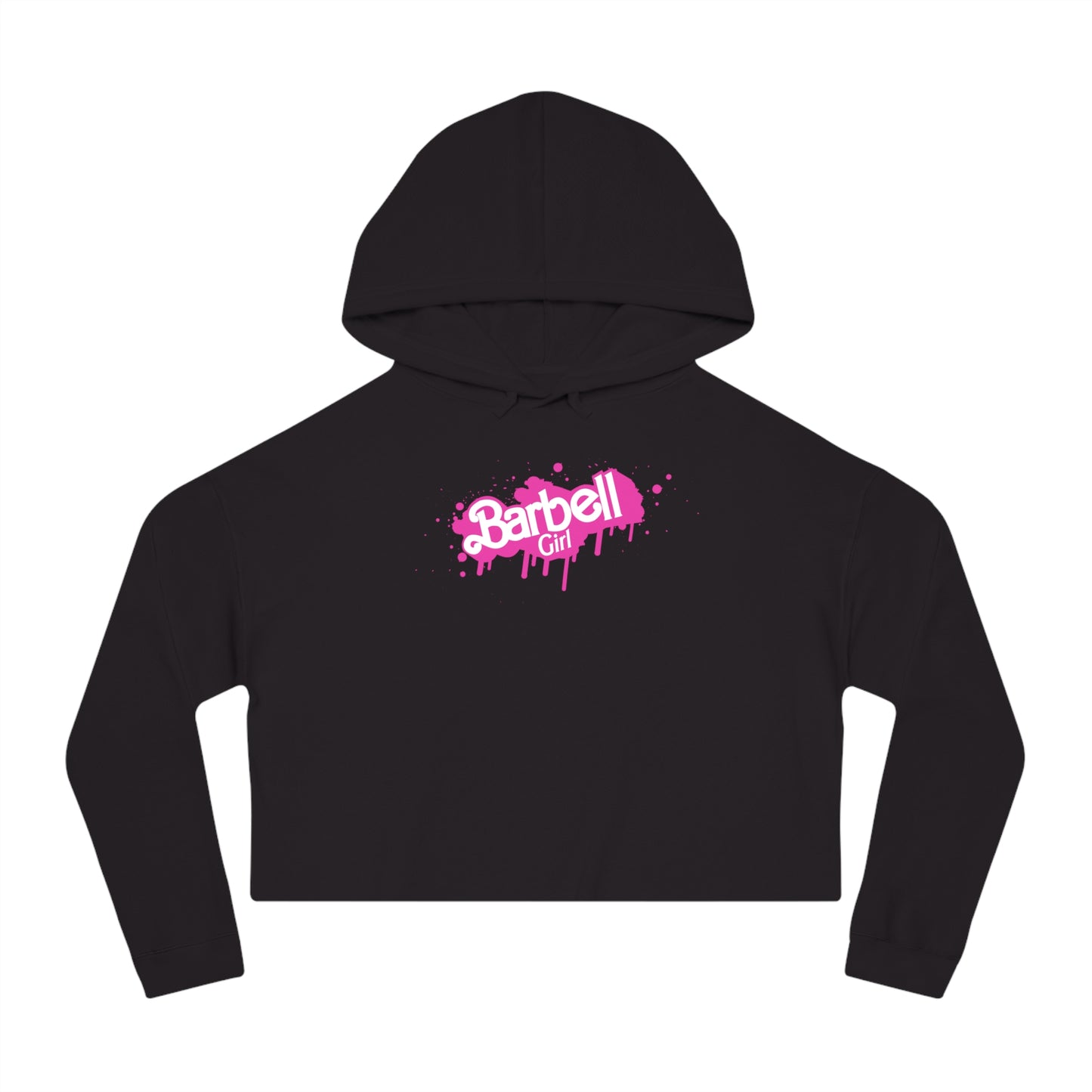 Barbell Girl Drip Style Vintage -Women’s Cropped Hooded Sweatshirt