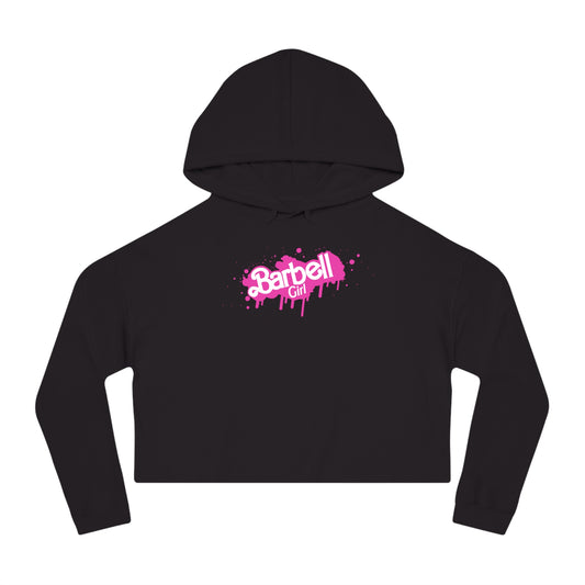 Barbell Girl Drip Style Vintage -Women’s Cropped Hooded Sweatshirt