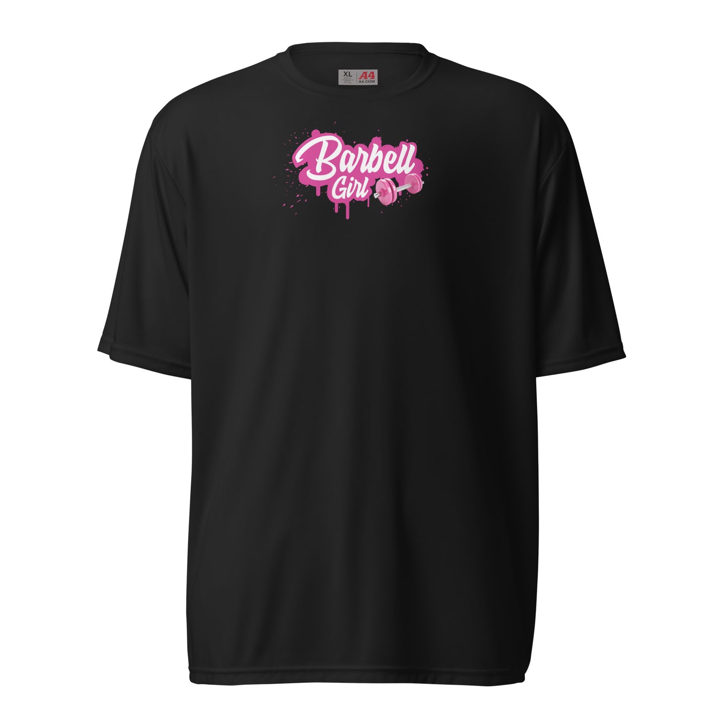 Barbell Girl Script Drip Style -Performance Tee