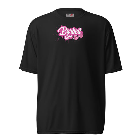 Barbell Girl Script Drip Style -Performance Tee