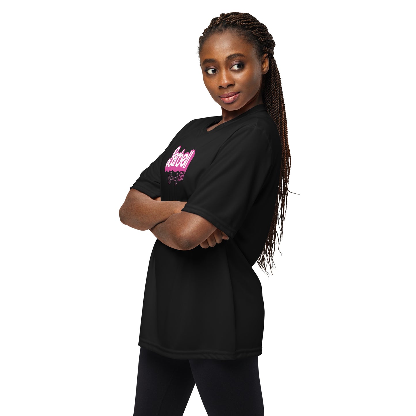 Barbell Girl Vintage Font -Unisex Performance Tee