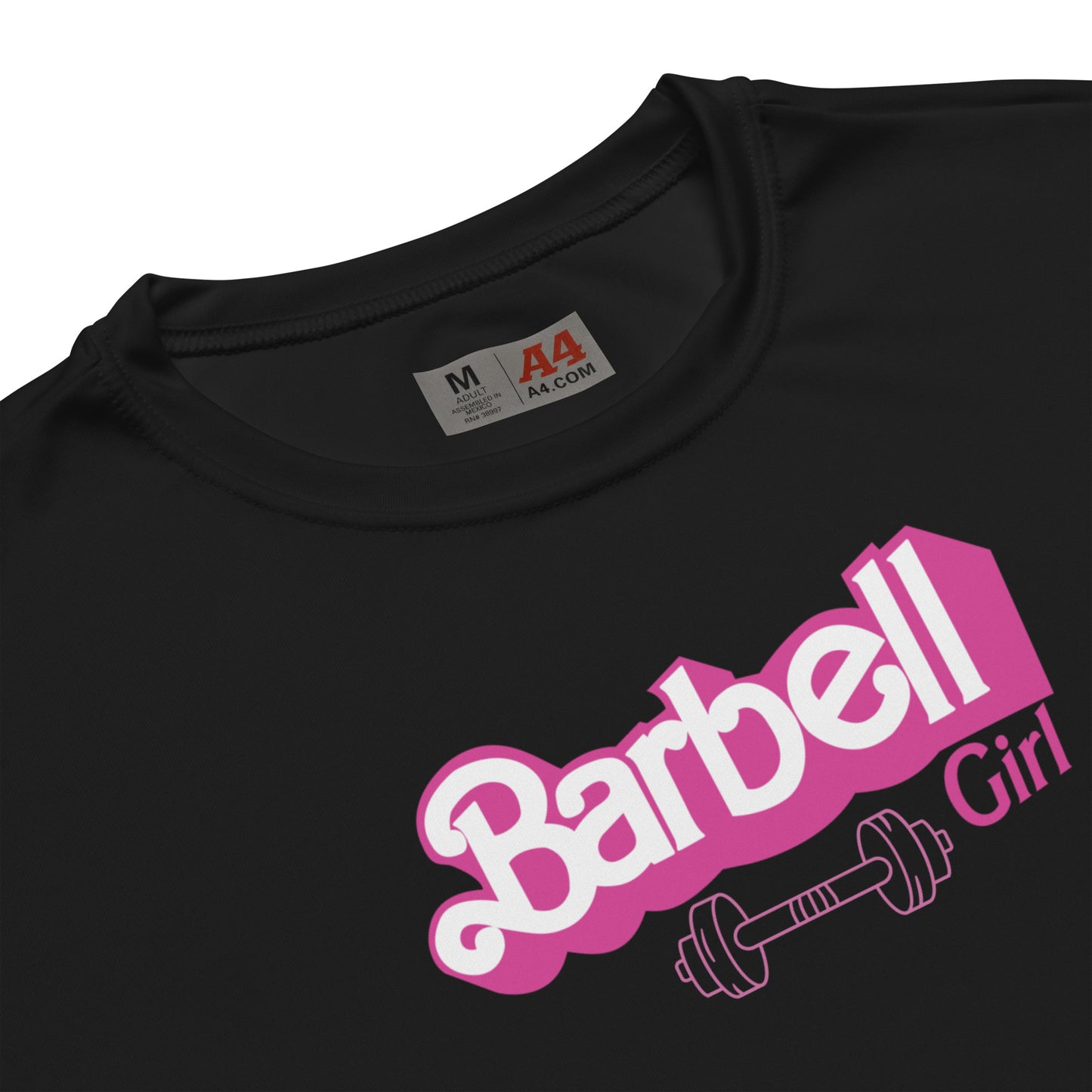 Barbell Girl Vintage Font -Unisex Performance Tee