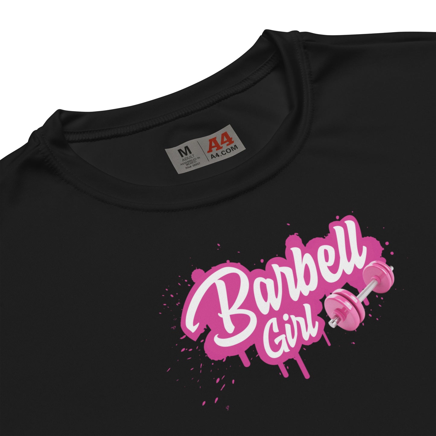 Barbell Girl Script Drip Style -Performance Tee