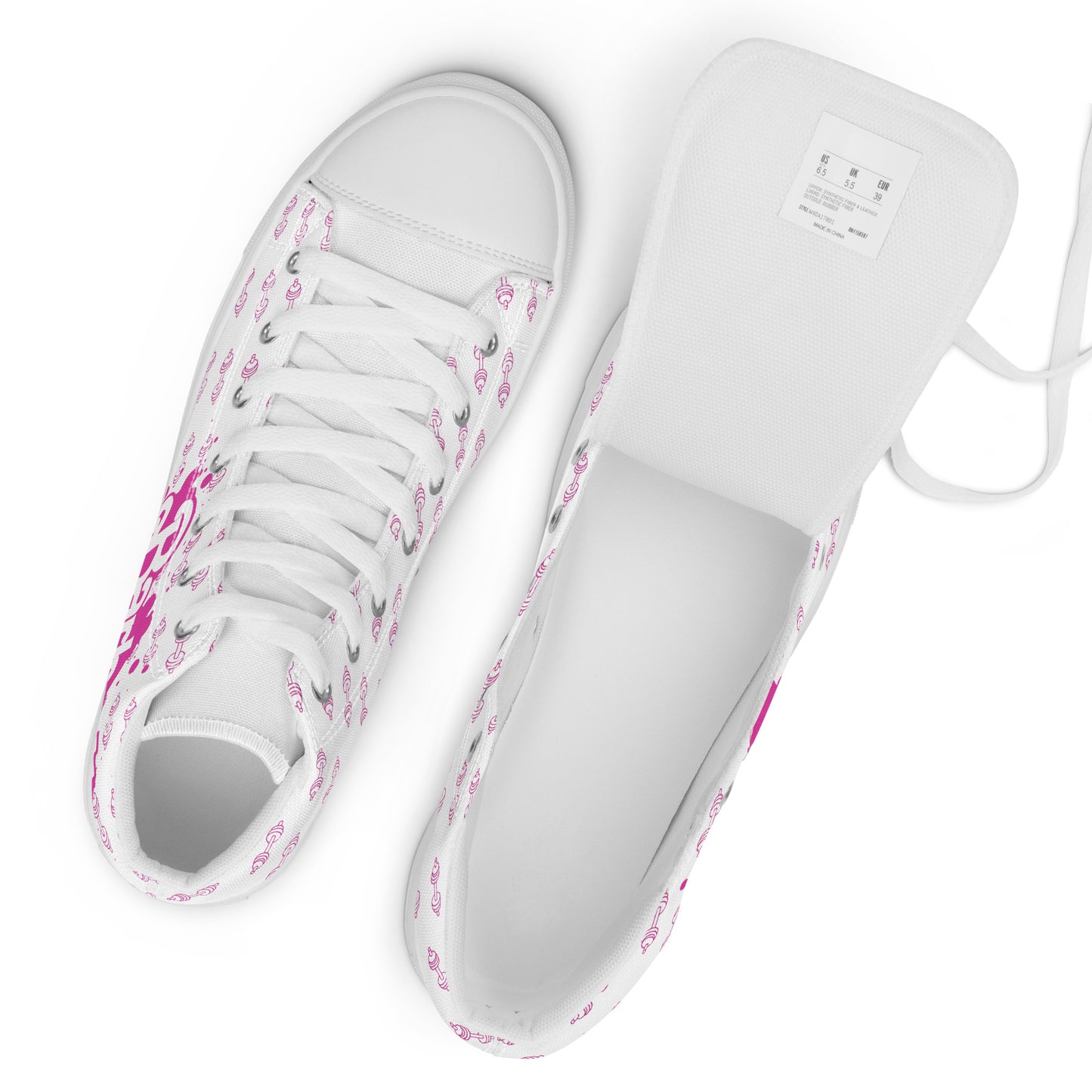 Barbell Girl Drip Style Vintage Font -Women’s Sneakers