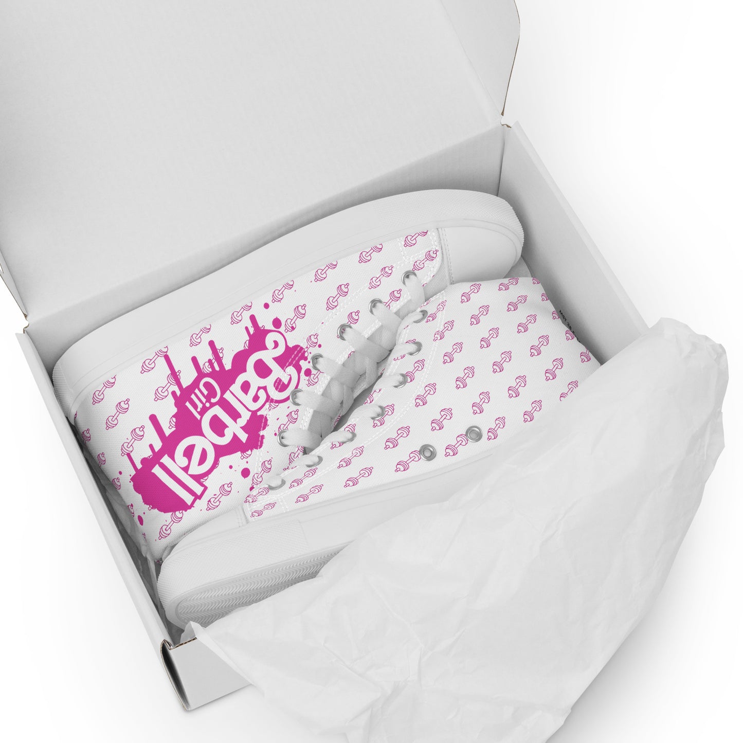 Barbell Girl Drip Style Vintage Font -Women’s Sneakers