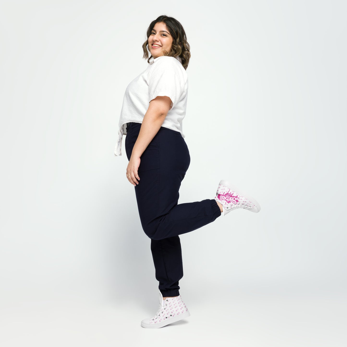 Barbell Girl Drip Style Vintage Font -Women’s Sneakers