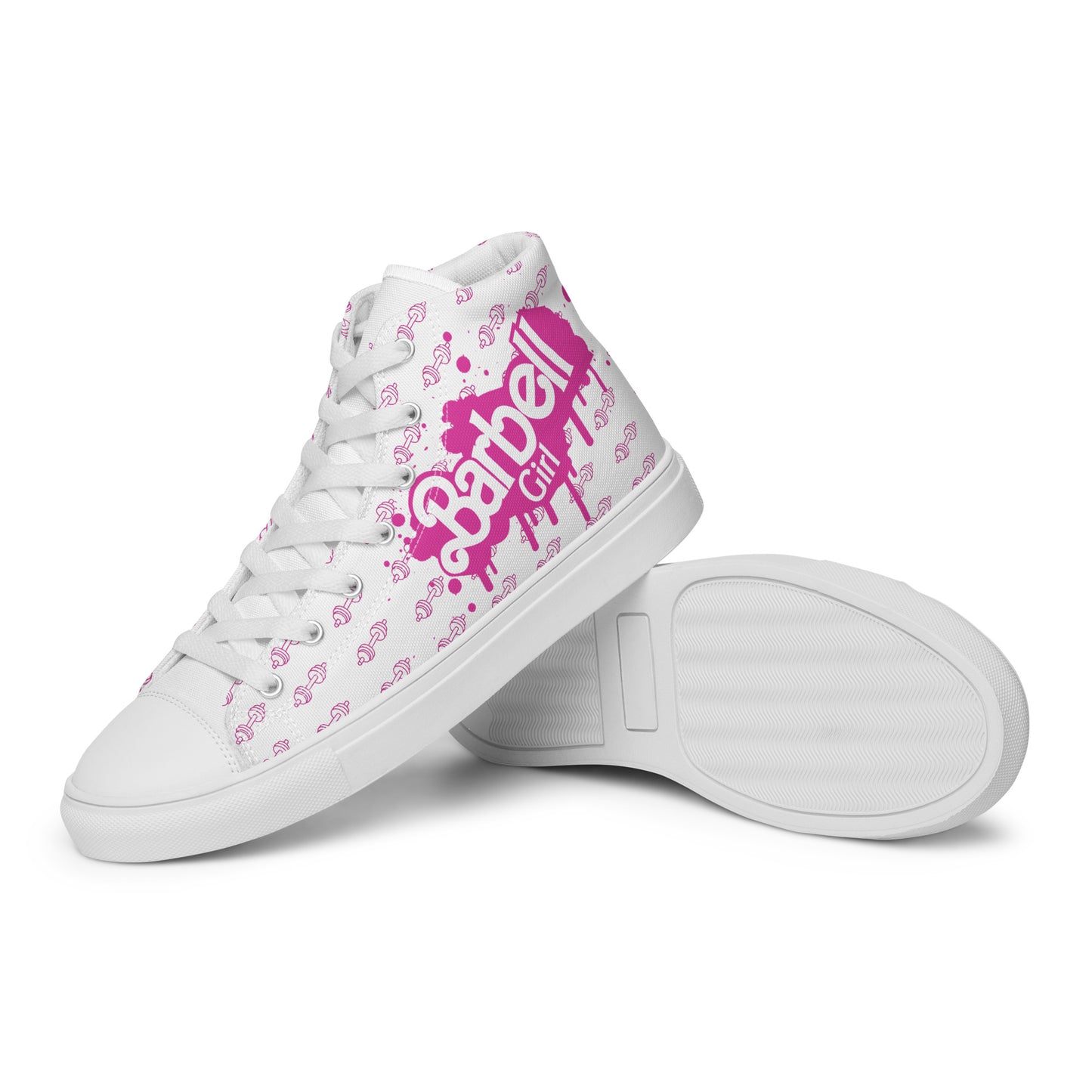 Barbell Girl Drip Style Vintage Font -Women’s Sneakers