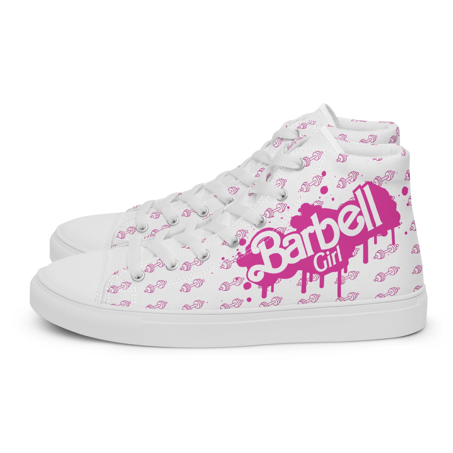 Barbell Girl Drip Style Vintage Font -Women’s Sneakers