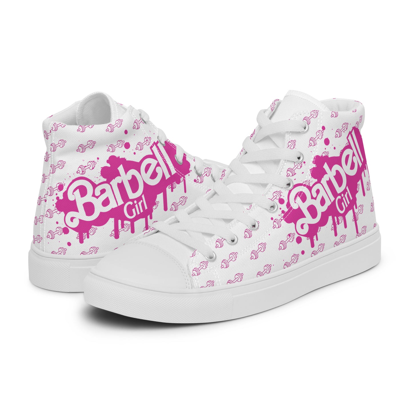 Barbell Girl Drip Style Vintage Font -Women’s Sneakers