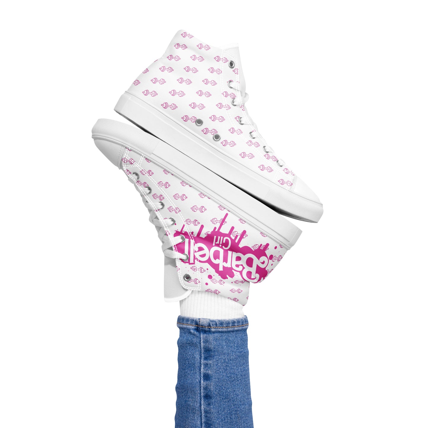 Barbell Girl Drip Style Vintage Font -Women’s Sneakers