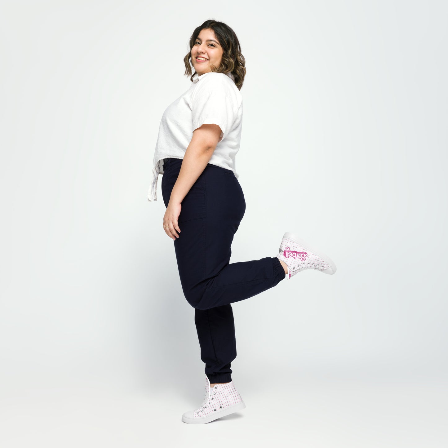 Barbell Girl Vintage Font- Women’s Sneakers