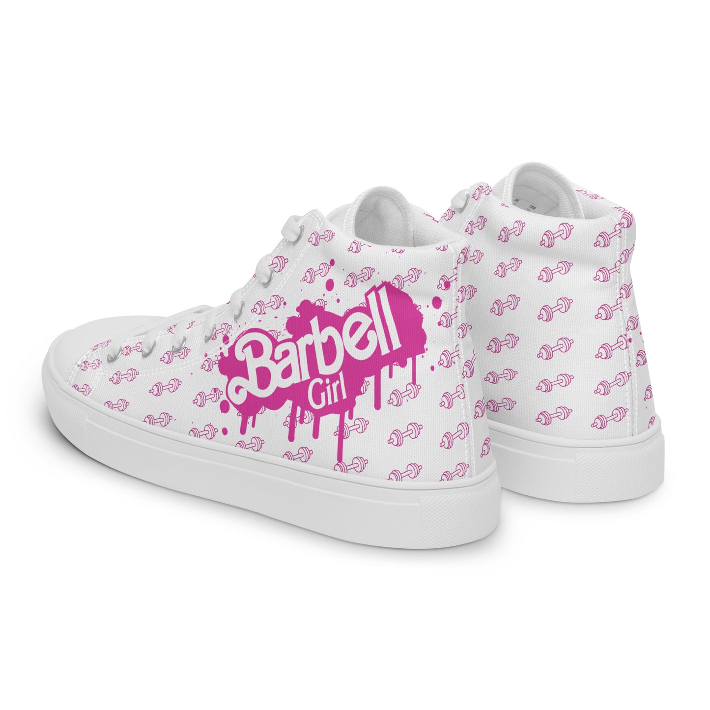 Barbell Girl Drip Style Vintage Font -Women’s Sneakers