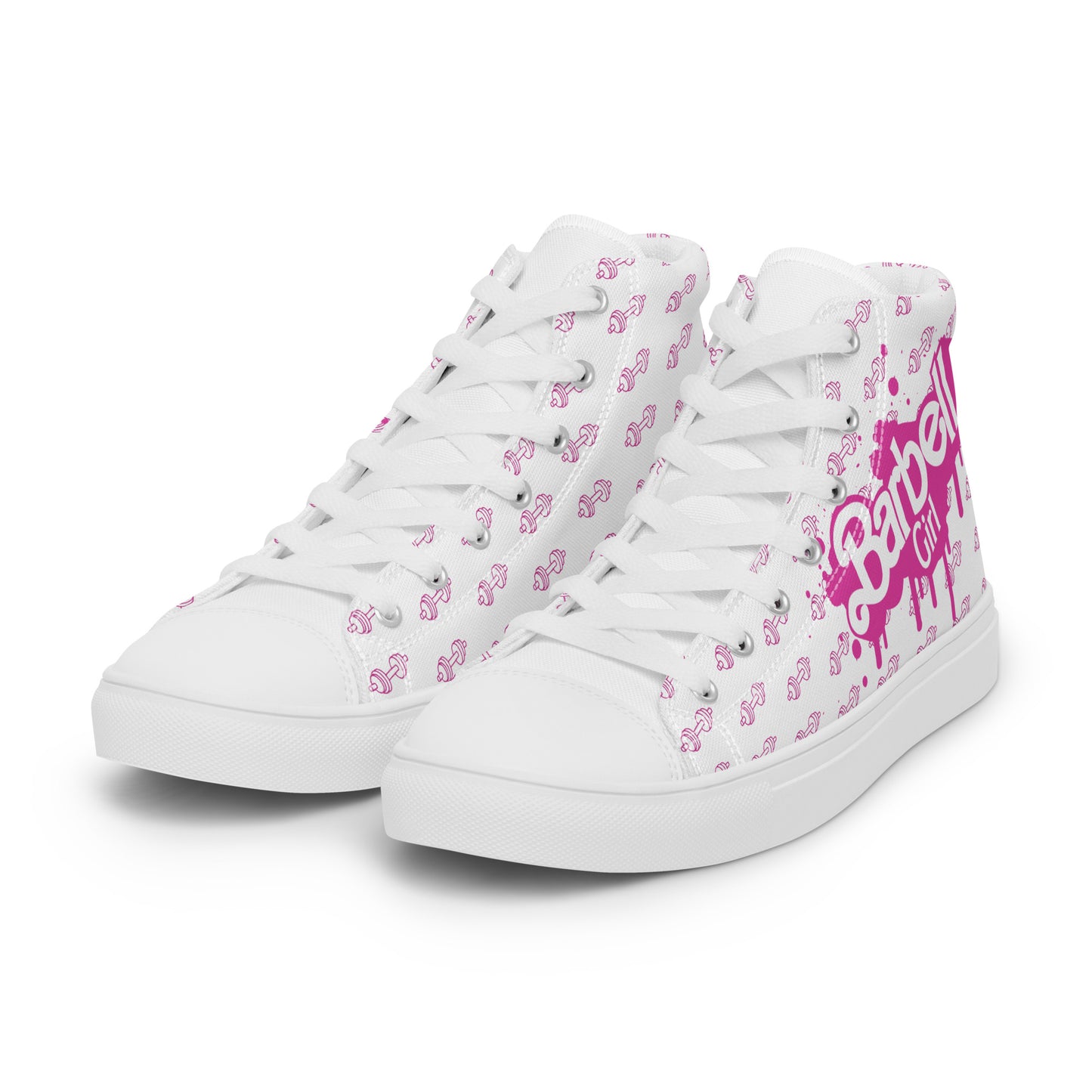 Barbell Girl Drip Style Vintage Font -Women’s Sneakers