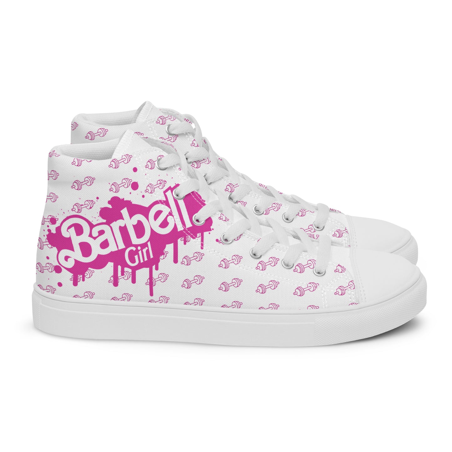 Barbell Girl Drip Style Vintage Font -Women’s Sneakers