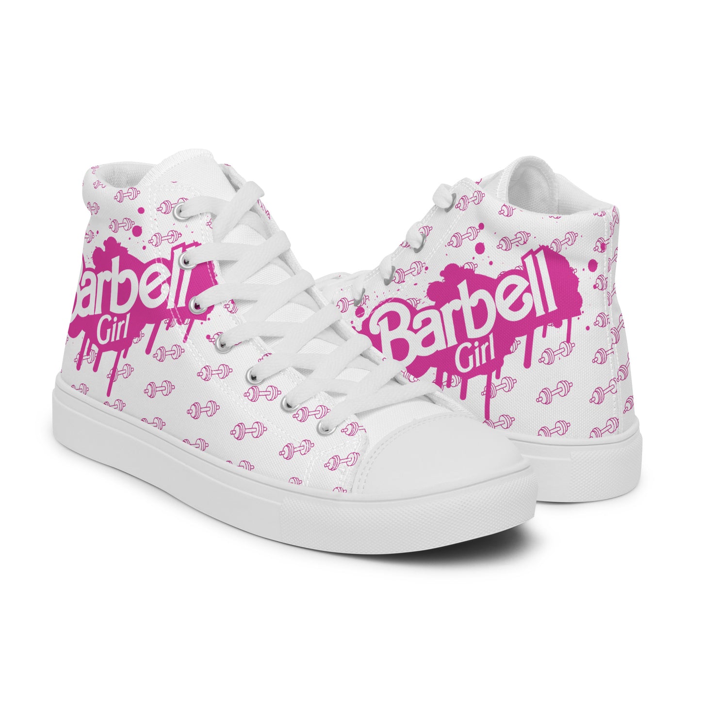 Barbell Girl Drip Style Vintage Font -Women’s Sneakers