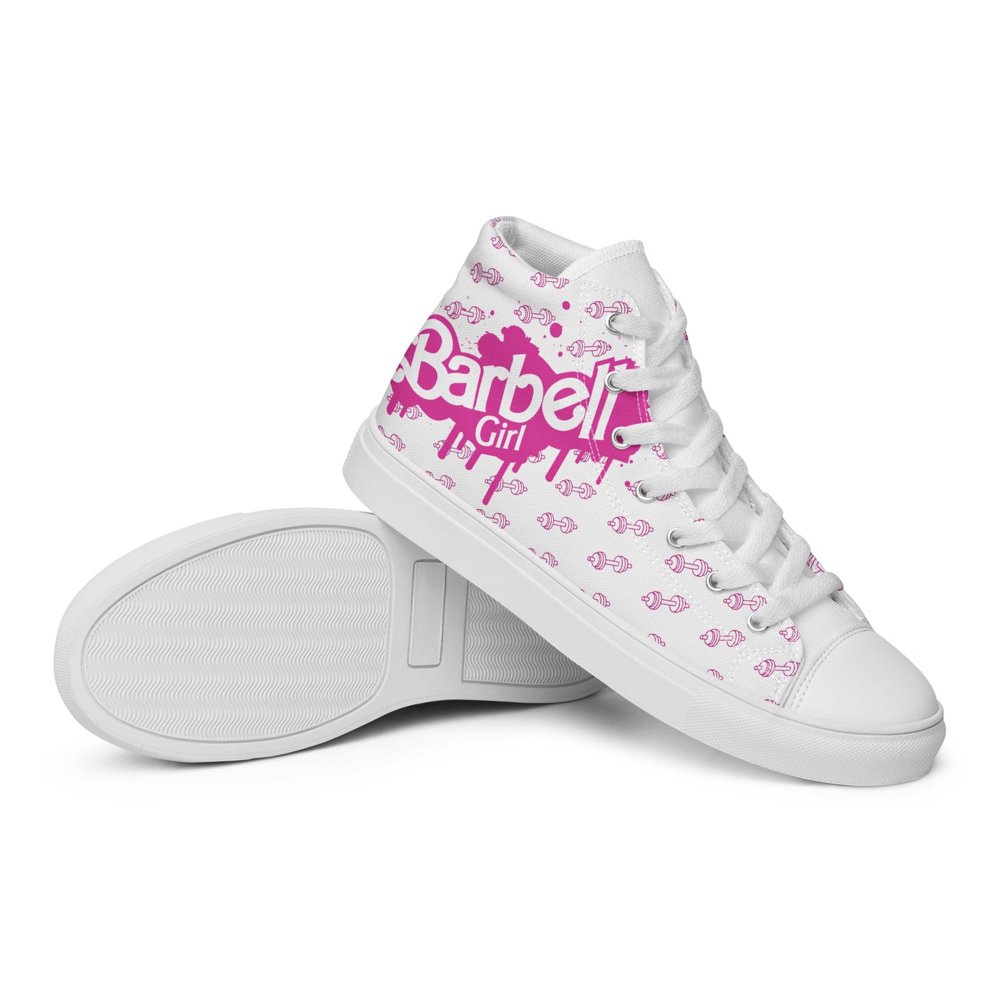Barbell Girl Drip Style Vintage Font -Women’s Sneakers