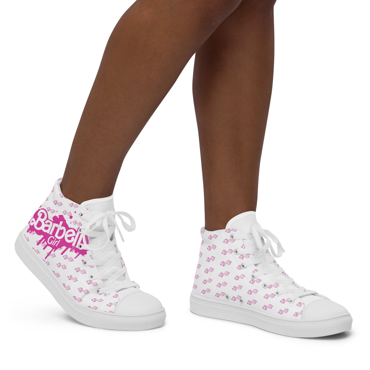 Barbell Girl Drip Style Vintage Font -Women’s Sneakers