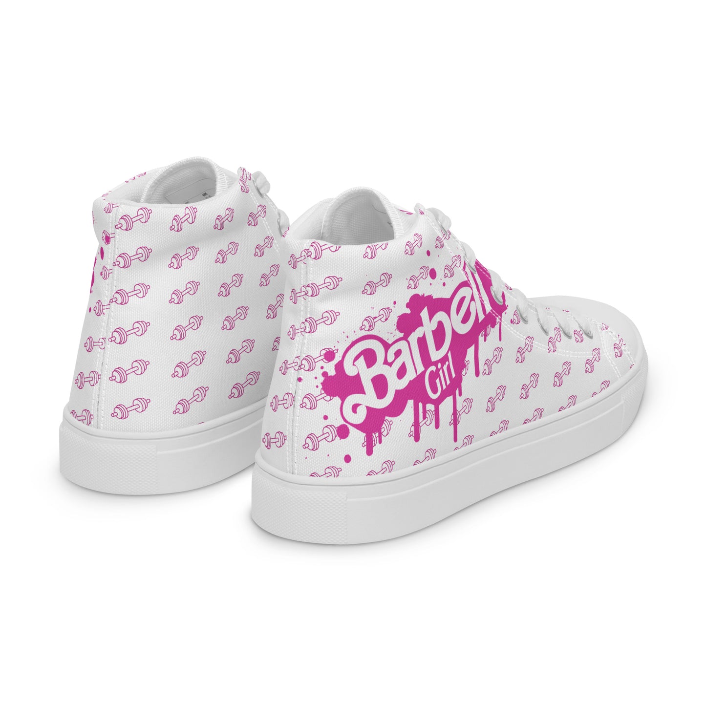 Barbell Girl Drip Style Vintage Font -Women’s Sneakers