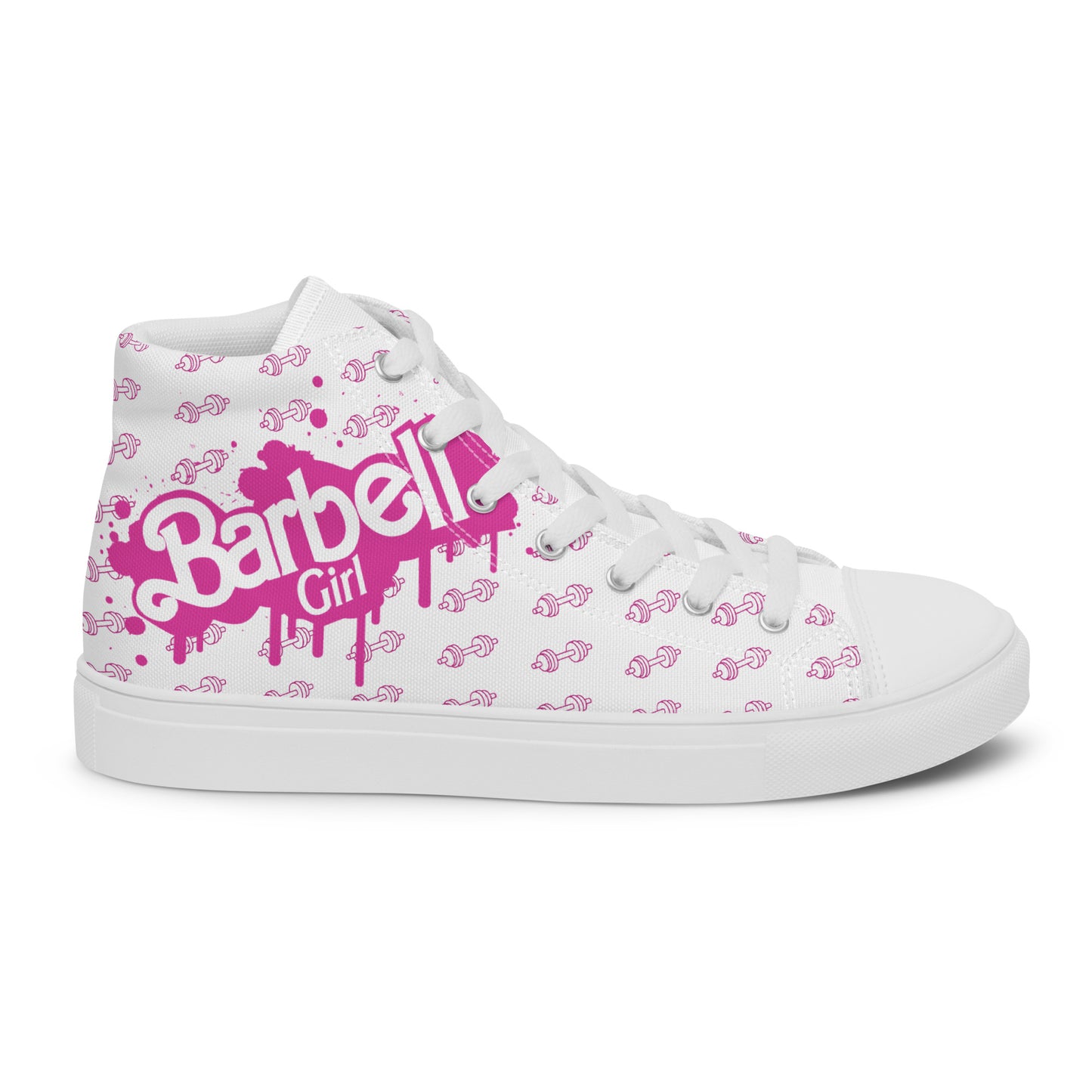Barbell Girl Drip Style Vintage Font -Women’s Sneakers