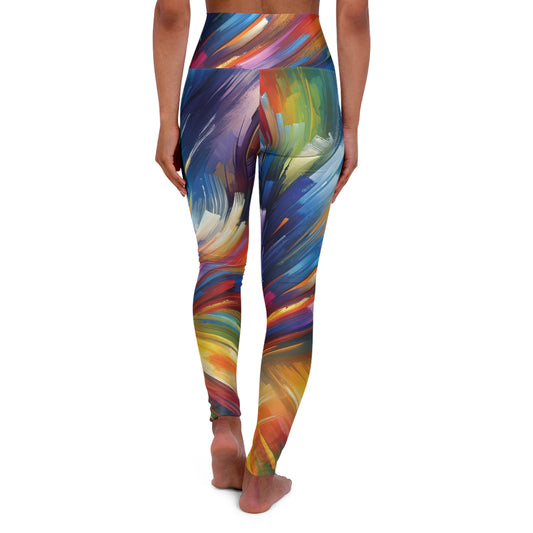 Swirling Brush Strokes -Yoga Pants