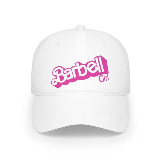 Barbell Girl Vintage Font -Baseball Cap