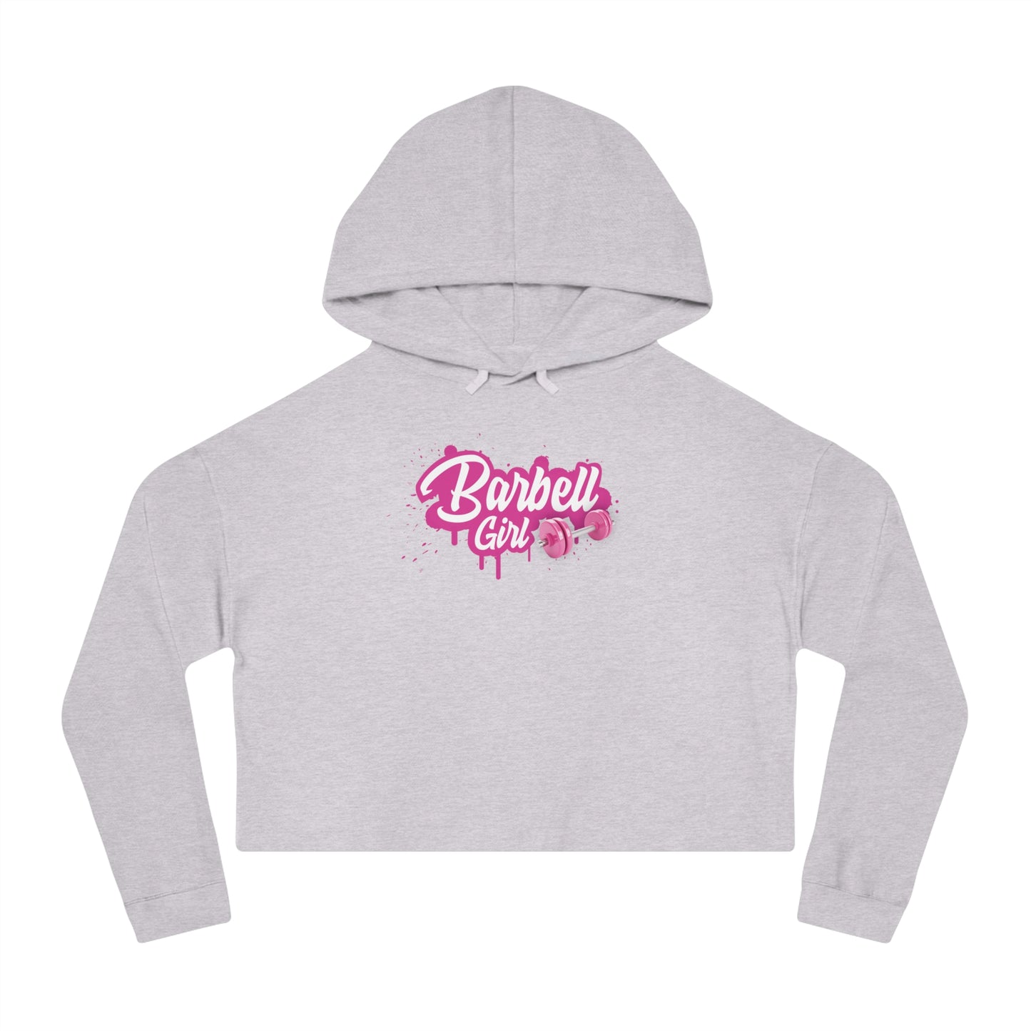 Barbell Girl Script Drip Style -Women’s Cropped Hoodie