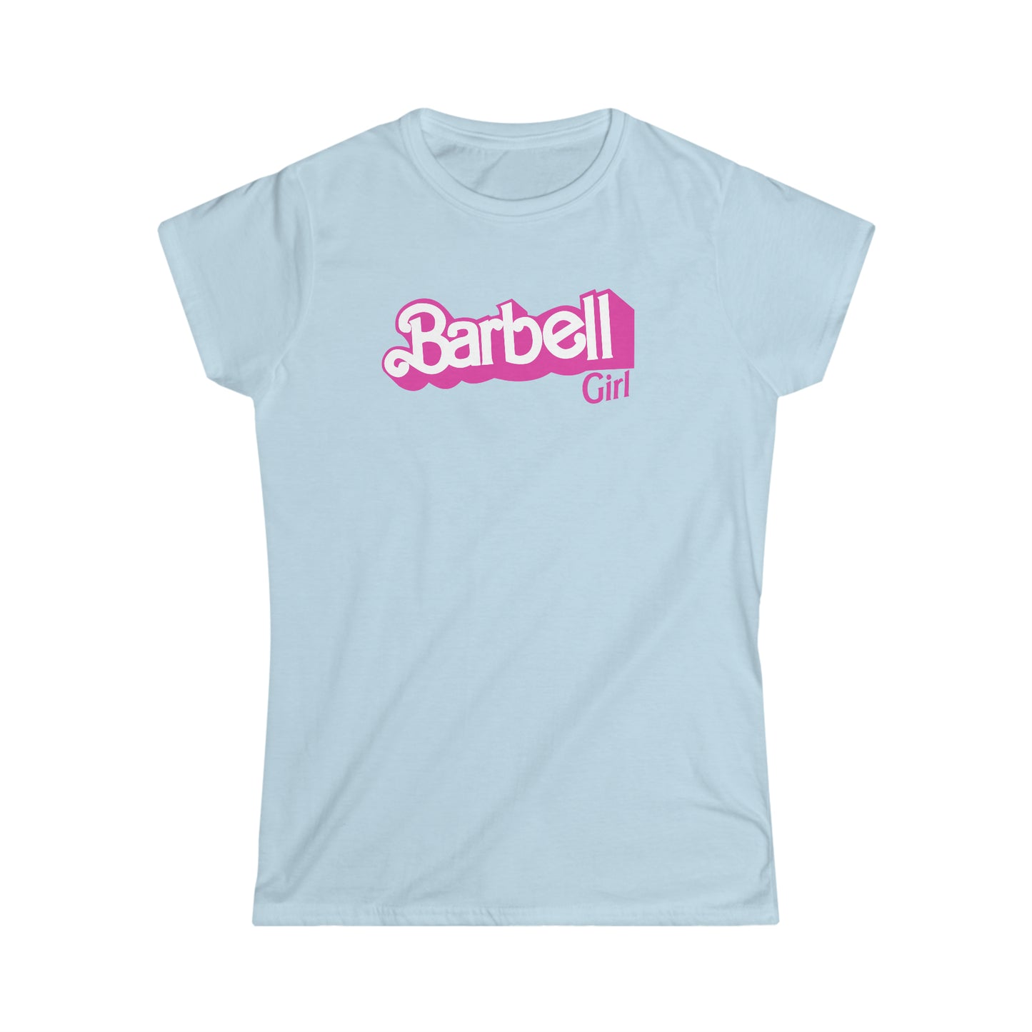 Barbell Girl Vintage Font -Women's Softstyle Tee