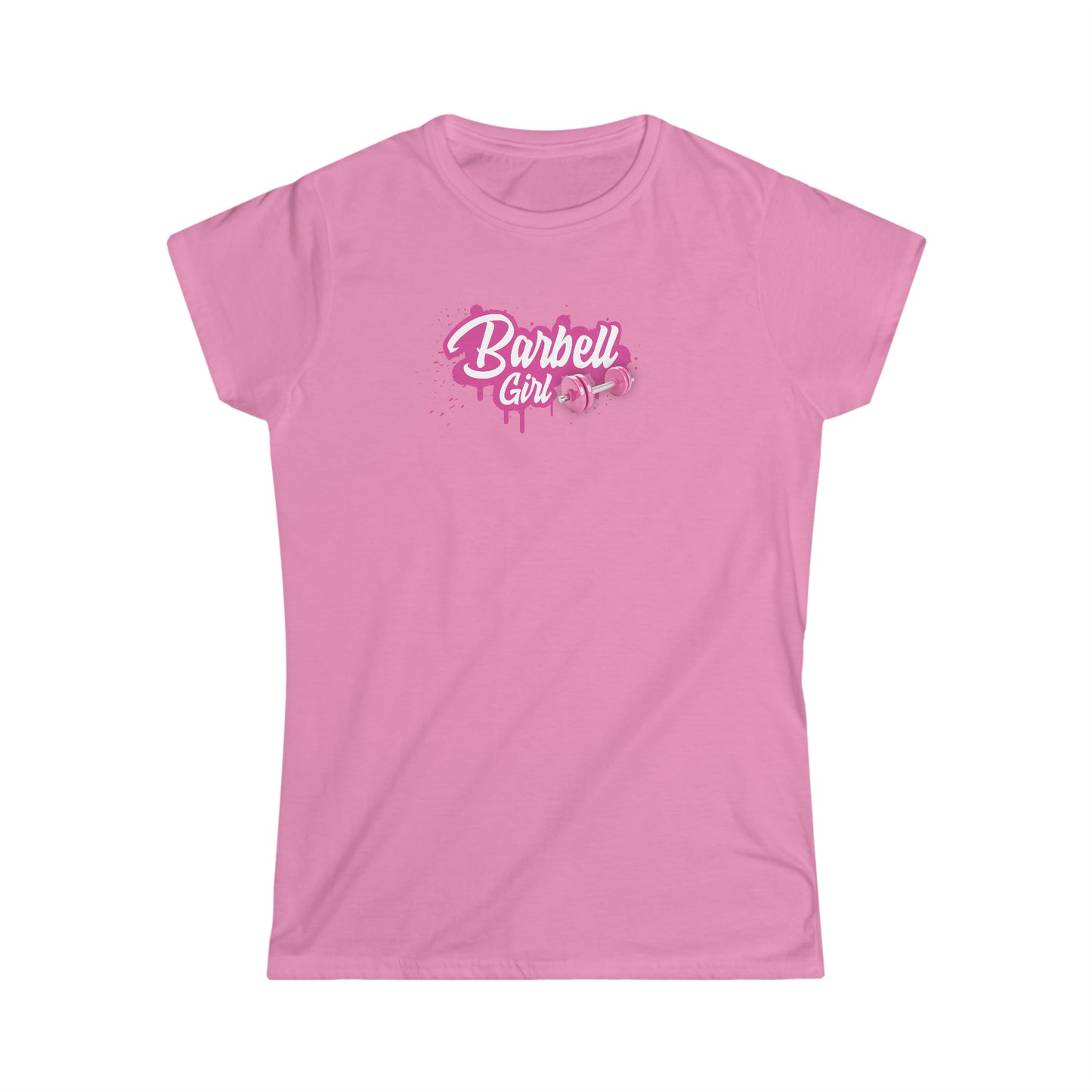 Barbell Girl Script Drip Style -Women's Softstyle Tee