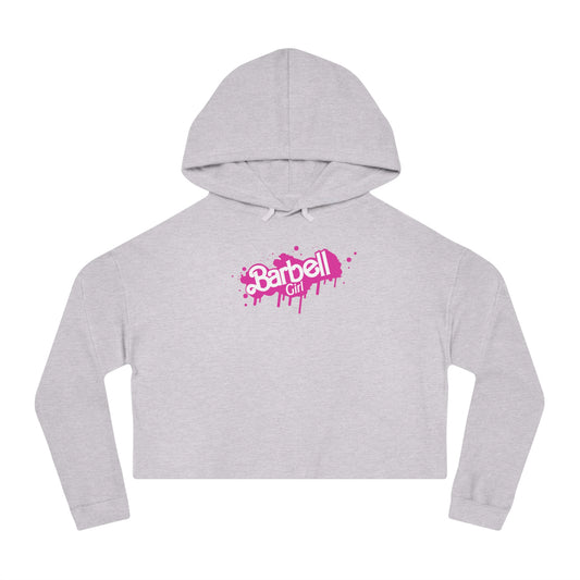 Barbell Girl Drip Style Vintage -Women’s Cropped Hooded Sweatshirt