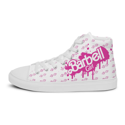 Barbell Girl Drip Style Vintage Font -Women’s Sneakers